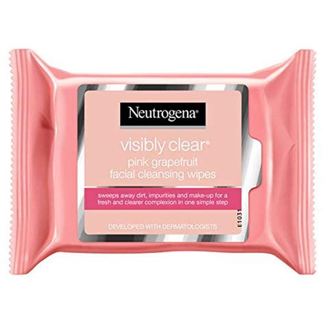 Neutrogena Cleansing Wipes Oil Free Acne Prone Skin Pink Grapefruit