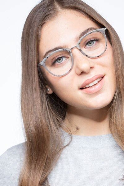 Lightworks Round Speckled Gray Frame Glasses For Women Eyebuydirect