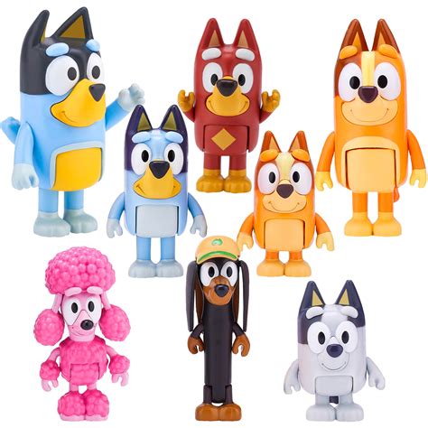 Buy Bluey Toys Playset Of 8 Pcs Articulated Action Figures Bluey
