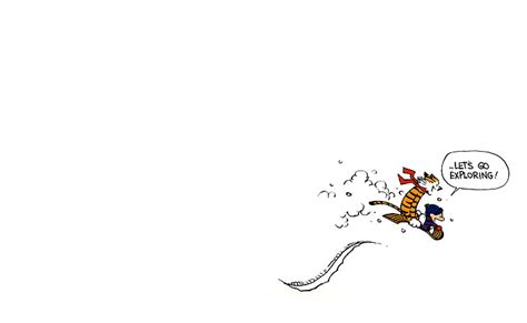 Hd Wallpaper Calvin And Hobbes Exploring Tiger And Boy Riding Sled