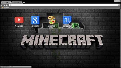 Changing your google background is easy. minecraft-google-chrome-theme-black-brick - Brand Thunder