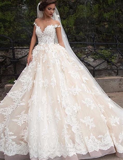 Luxury Lace Ball Gown Wedding Dress 2017 Off Shoulder Princess Arabic
