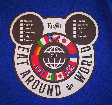 Eat Around The World Epcot World Showcase Disney Inspired Etsy