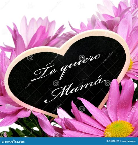 Te Quiero Mama I Love You Mom In Spanish Stock Image Image 30600163