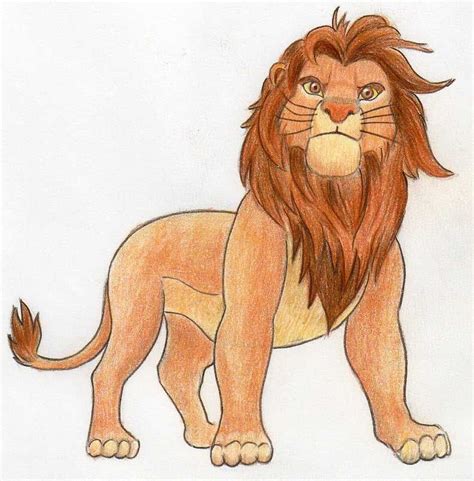 How To Draw Simba The Lion King Easy Drawings And
