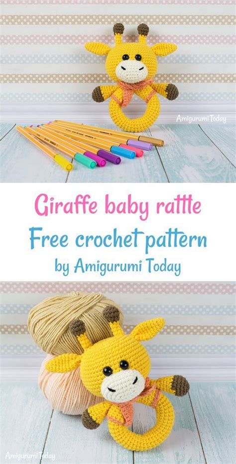 Giraffe Baby Rattle Crochet Pattern With Images Giraffe Crochet