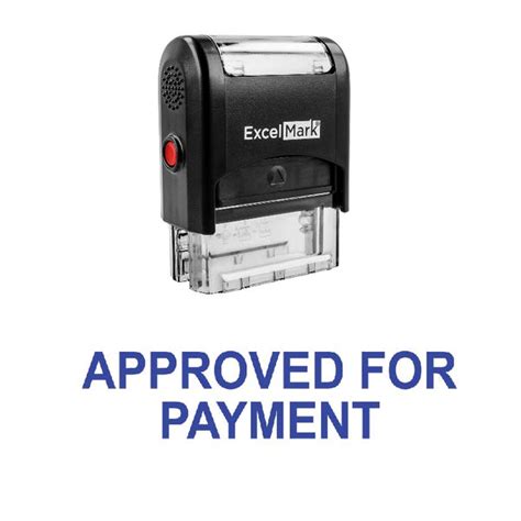 Bold Approved For Payment Stamp Excelmark