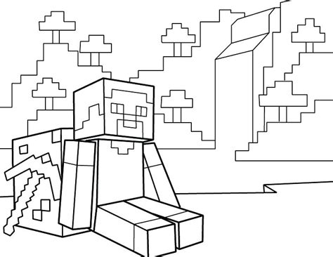 Herobrine Coloring Pages at GetColorings.com | Free printable colorings pages to print and color