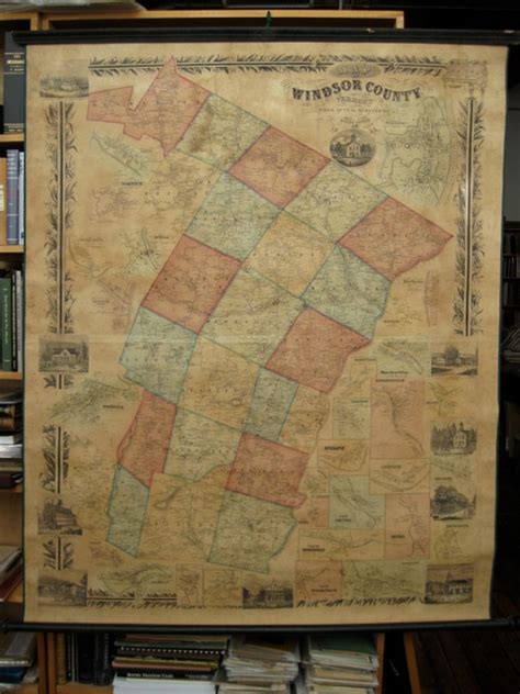 Map Of Windsor County Vermont From Actual Surveys By Hosea Doton
