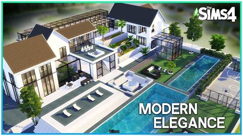 Modern Elegance Mansion No Cc Sims 4 Speed Build Kate Emerald