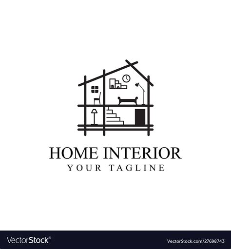 Home Interior Logo Royalty Free Vector Image Vectorstock