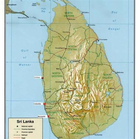 A Map Of The Fishing Ports In The West Coast Of Sri Lanka Beruwala