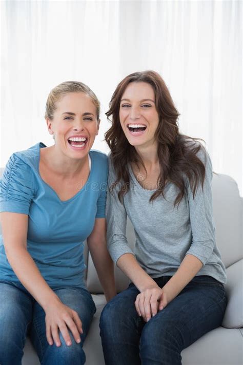 Women Bursting Out Laughing Stock Photo Image Of Home Fondness 33053172