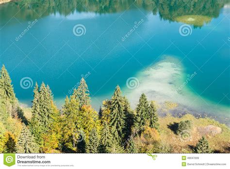 Turquoise Mountain Lake Freibergsee Stock Image Image Of Shore Hike