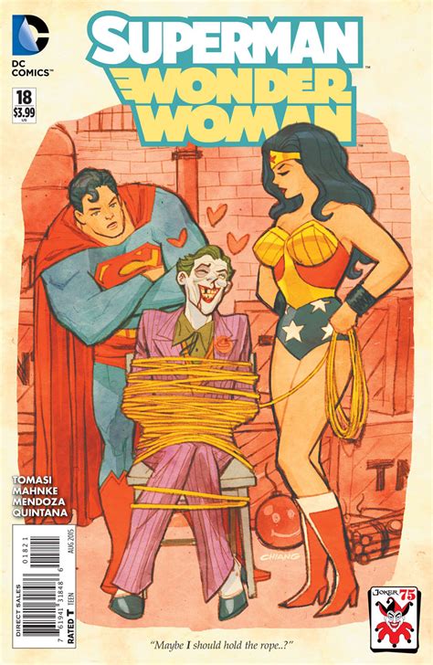 Superman Wonder Woman 18 Cover B Variant Cliff Chiang The Joker 75th