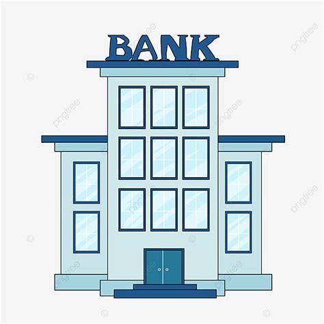 Bank Building Png Image Bank Clip Art Cartoon Style Light Blue Office