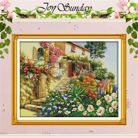Counted cross stitch patterns are not just a great craft to enjoy but it can provide the perfect gift and even a memento of history. Garden Villa (2) Patterns Counted Cross Stitch Diy 11CT ...