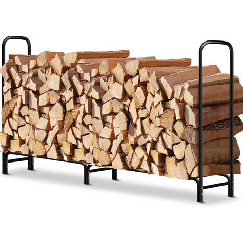 8 Ft Outdoor Fire Wood Log Rack For Fireplace Heavy Duty Firewood Pile