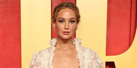 Jennifer Lawrence Stuns In Sheer Vintage Ensemble With Elongated Train At Oscars Afterparty