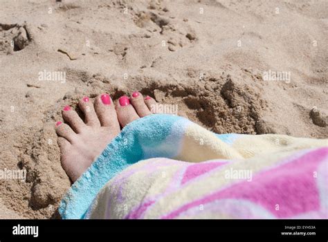 My Toes In The Sand Stock Photo Alamy