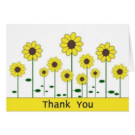 Thank You Card Sunflower Zazzle