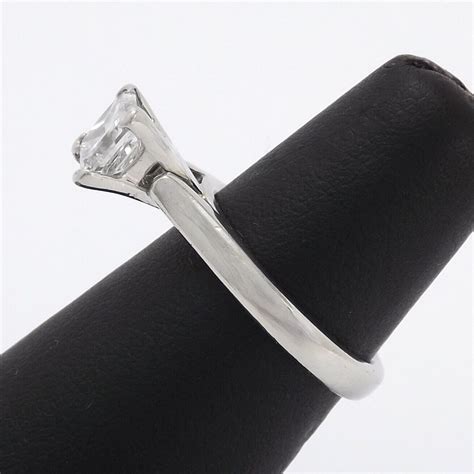 Platinum Ct Princess Cut Solitaire Diamond Engagement Ring Certified
