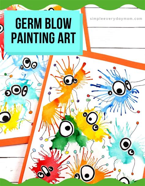 Fun Germ Blow Painting Art With Straws Artofit