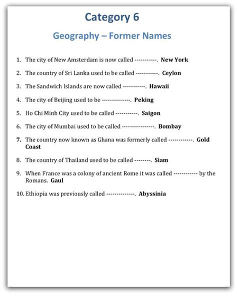 Geographical Trivia Questions And Answers Questpiya