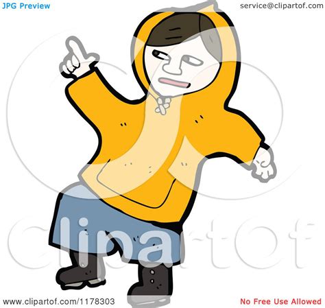 Cute death character in black hood. Cartoon of a Boy Wearing a Hoodie - Royalty Free Vector ...