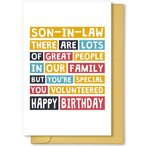 Best Funny Son In Law Birthday Cards