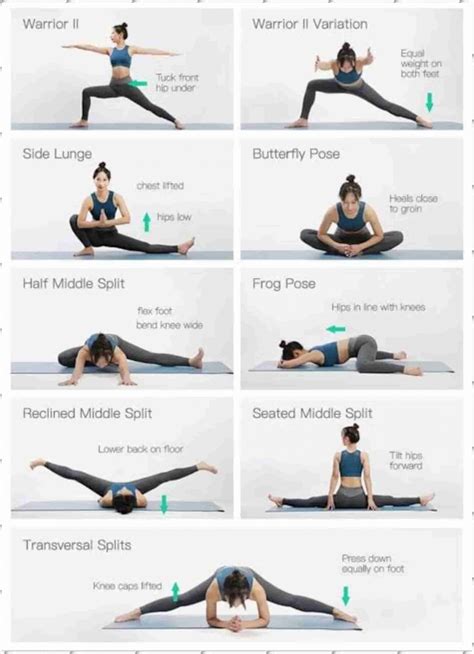 Middle Split Top 9 Stretches For Preparation Of Center Splits Easy Yoga Workouts Flexibility