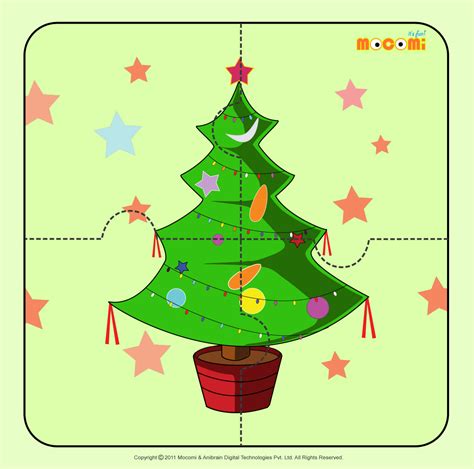 The best puzzles for toddlers' development. Christmas Tree 2 - Jigzaw Puzzles for Kids | Mocomi