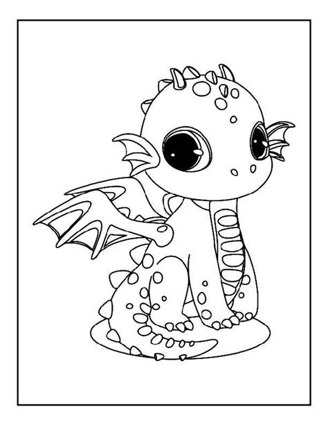 6 High Quality Printable Cute Kids Dragon Coloring Pages Etsy
