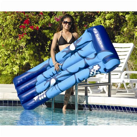 Solstice Riviera Float Air Mattress With Headrest Pool Warehouse