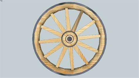 Large Preview Of 3d Model Of Wagon Wheel Wagon Wheel Wagon Wheel