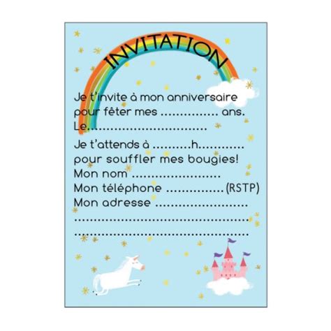 Découvrez le grand choix de littérature classique pour la jeunesse, de romans et de livres scolaires : Invitation Anniversaire Fille 5 Ans Licorne - Get Images One
