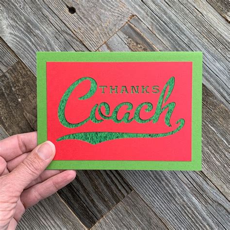 Thank You Coach Card Thanks Coach Football Coach Card Etsy