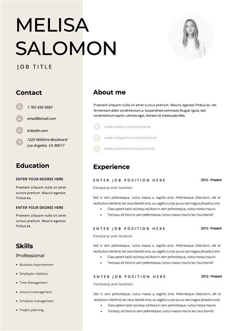 Thank you for considering my application and i anticipate hearing from you. Resume Template Downloadable Of Resume Template Cv ...