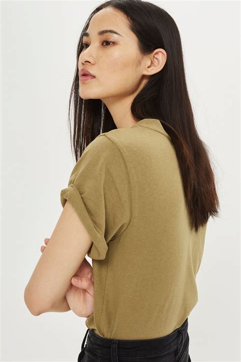 See more ideas about wedding dresses, dresses, wedding dress long sleeve. Roll Sleeve T-Shirt - Topshop USA | How to roll sleeves ...