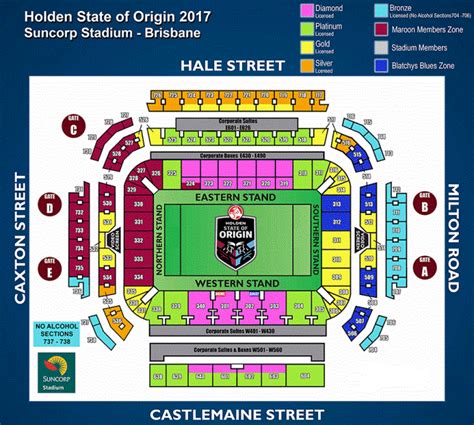 Suncorp Stadium Seating Map A Comprehensive Guide Map Of Arizona