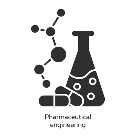Pharmaceutical Engineering Glyph Icons Set Drug Formulating Chemical