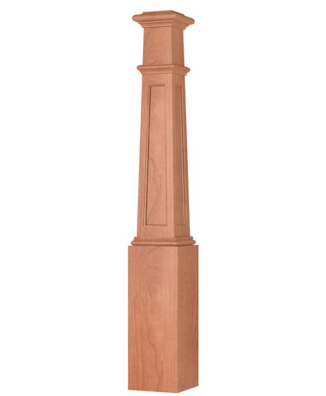 Op 4092t Fp 7 12 Square Tapered Flat Panel Box Newel Post