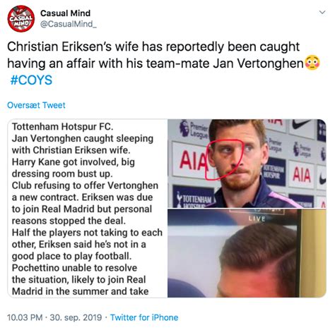 Christian eriksen collapsed in denmark's first game against finland. Absurd rygte florerer på Twitter: Tottenham-stjerne ...