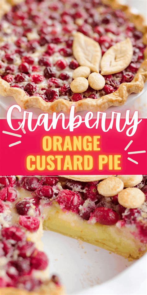 Cranberry Orange Custard Pie Recipe Cranberry Pie Recipes Unique Pie Recipes Cranberry Recipes