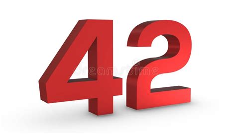 Number 49 Forty Nine Red Sign 3d Rendering Isolated On White Background