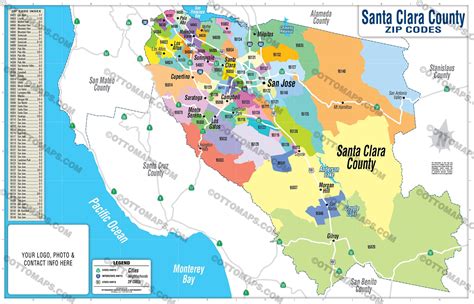 Santa Clara County Zip Code Map Otto Maps