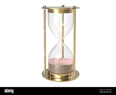 Hourglass Times Up White Background Stock Photo Alamy