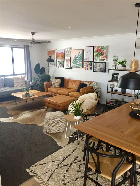 Our design team has created this page in order to give you some ideas of how to make a nice display of our items in your shop. Boho Industrial Style Living Room | Boho living room decor ...