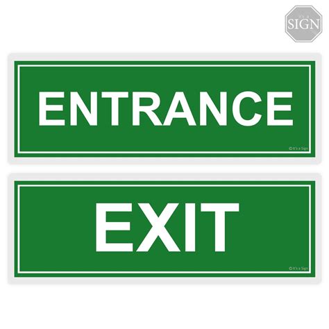 Entrance Exit Laminated Signage 4 X 11 Inches Shopee Philippines