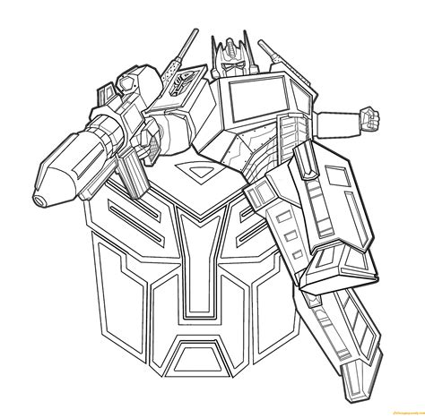 Transformers Optimus Prime Coloring Page Free Printable Coloring Pages